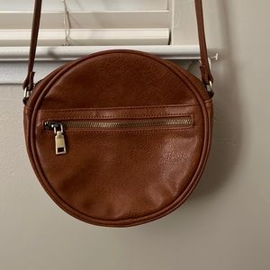 brown round purse